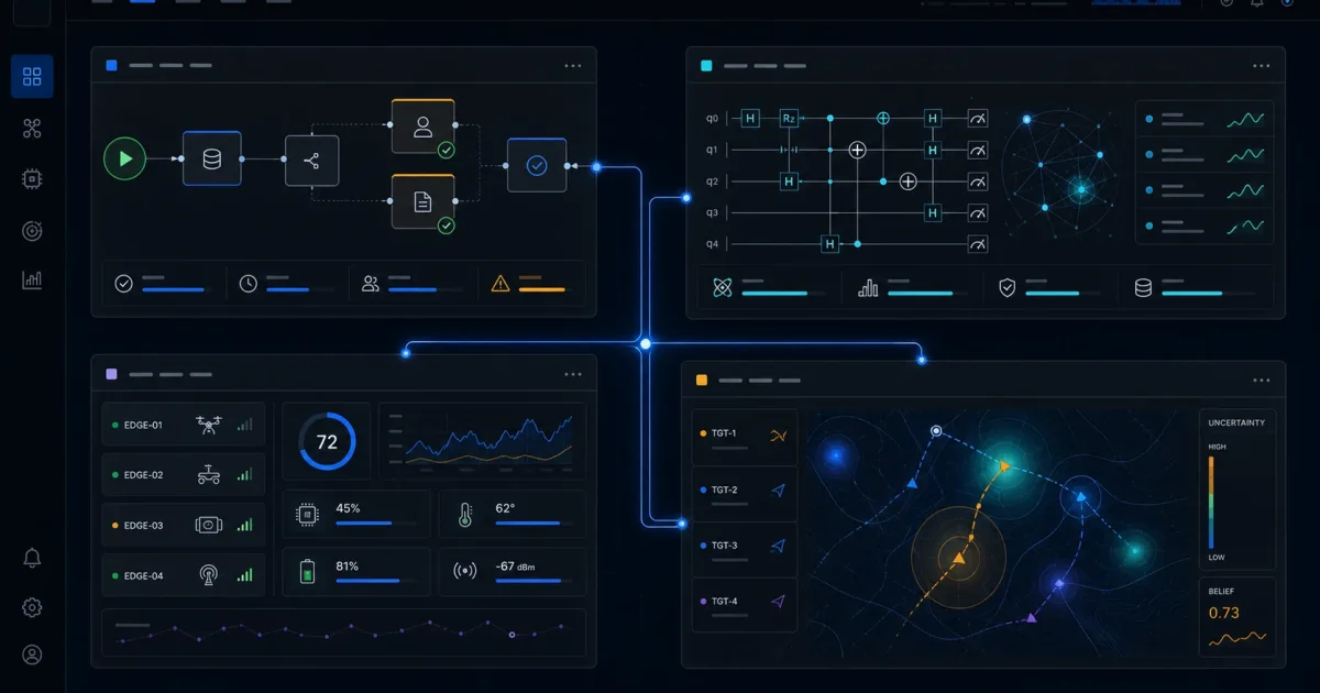 Neura Parse August 2026 technology watch connecting agent interoperability, quantum workload evidence, physical AI simulation, edge deployment, and human authority
