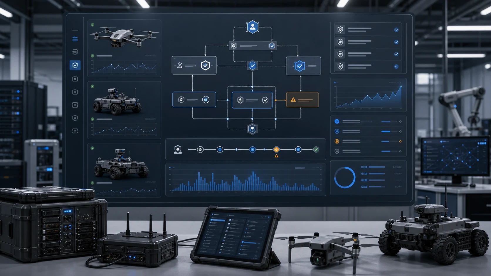 Uncrewed systems assurance console with signed manifests, human authority checkpoints, runtime telemetry, and fail-safe monitoring
